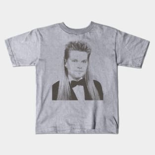 Theo Von High School Prom Mullet Portrait Kids T-Shirt